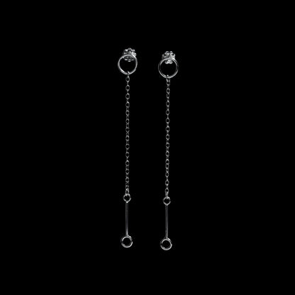 Bubble Wand Chain Dangle Studs