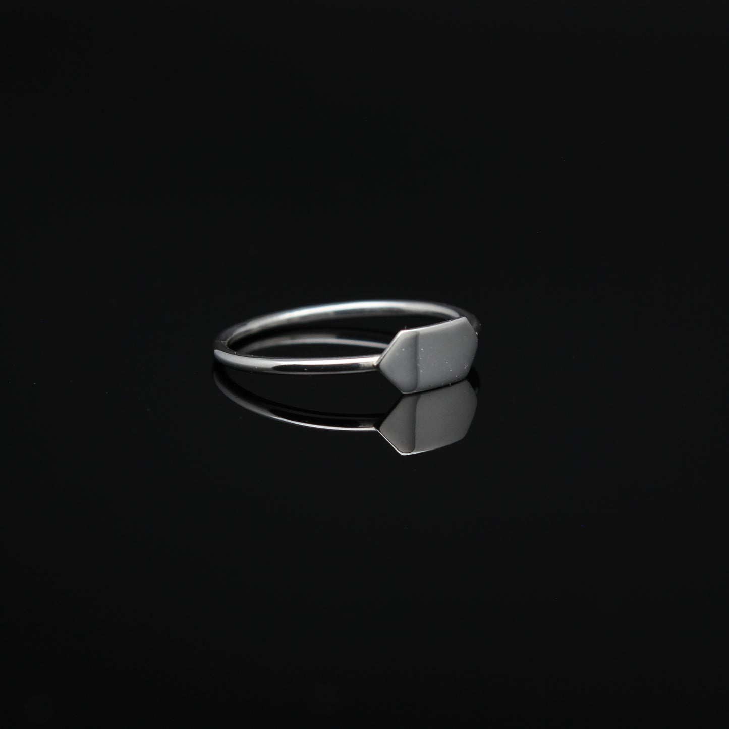 Elongated Hex Plate Ring