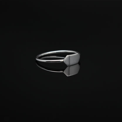 Elongated Hex Plate Ring