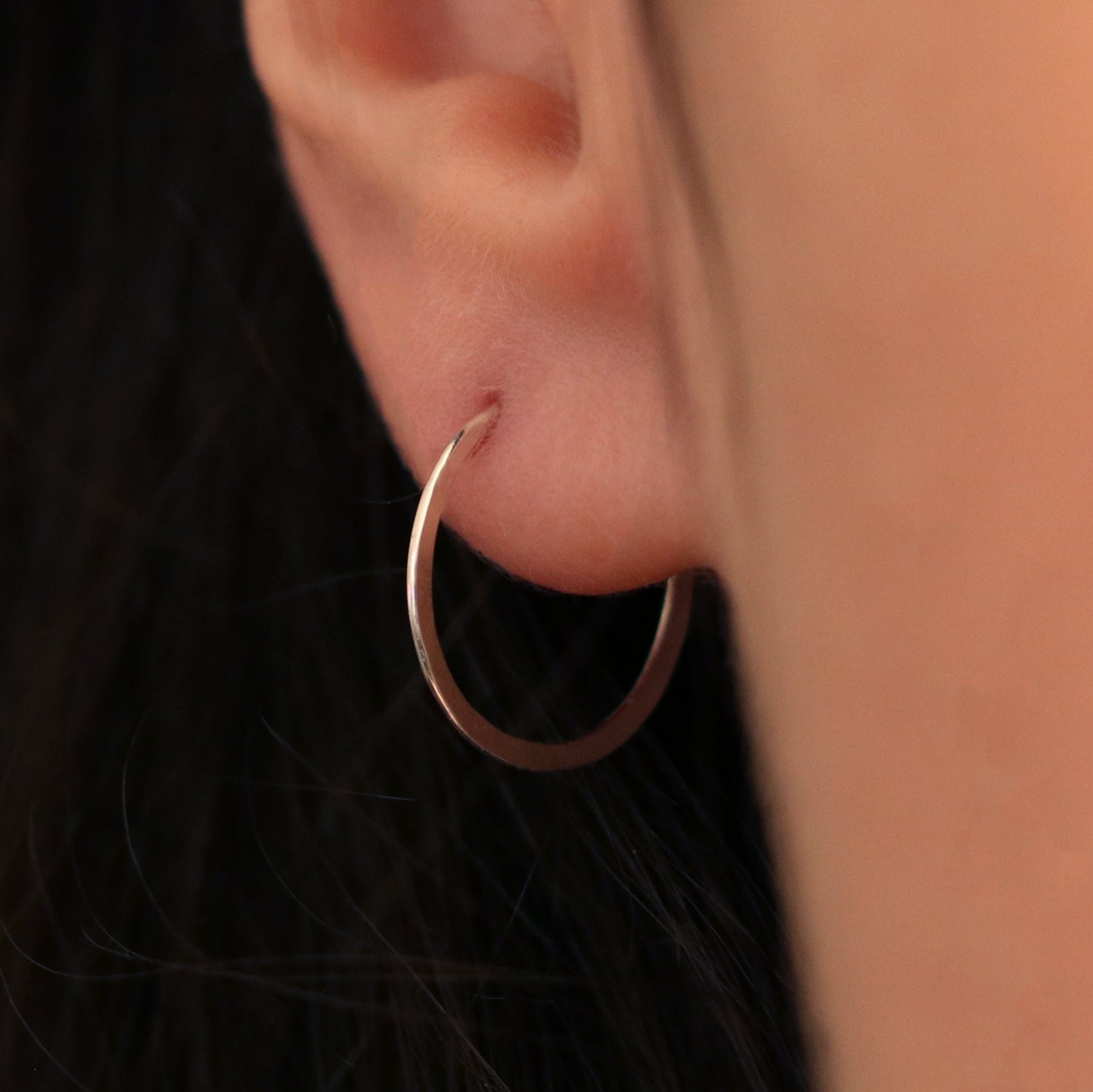 Hammered Split Hoop Earring